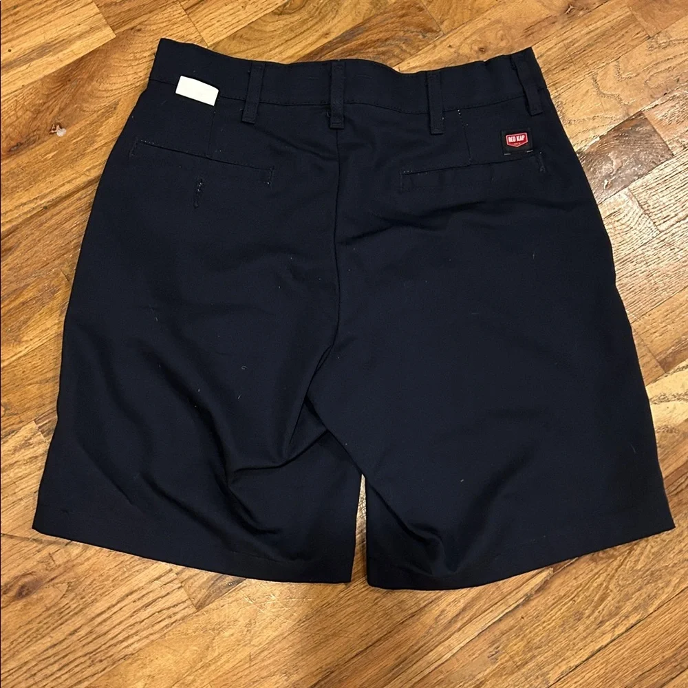 Men's Navy Flat Front Shorts